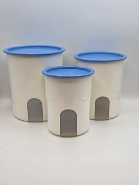 Tupperware One Touch Window Canister Set